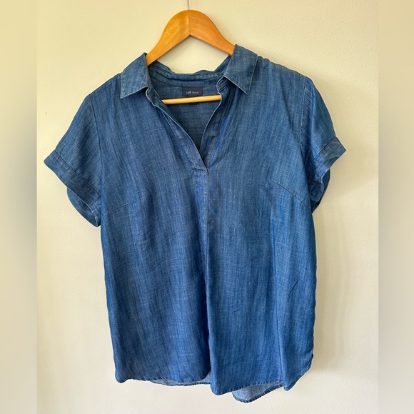 J. Jill Blue Denim Top - Picture 1 of 2